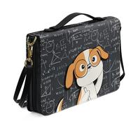 Ceudet Fundas de cuero para la Biblia occidental, fundas personalizadas para la Biblia para mujeres y hombres, funda extra grande para mujeres y hombres, Perro de aprendizaje, M