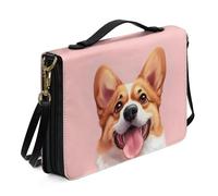 Ceudet Fundas de cuero para la Biblia occidental, fundas personalizadas para la Biblia para mujeres y hombres, funda extra grande para mujeres y hombres, Lindo Corgi, M