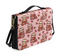 Ceudet Fundas de cuero para la Biblia occidental, fundas personalizadas para la Biblia para mujeres y hombres, funda extra grande para mujeres y hombres, Perezosos de fresa, M