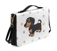 Ceudet Fundas de cuero para la Biblia occidental, fundas personalizadas para la Biblia para mujeres y hombres, funda extra grande para mujeres y hombres, Dachshund Paws, M