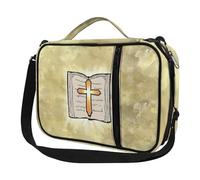 Ceudet Fundas para la Biblia para mujeres y hombres con bolsillos, bonita funda de la Biblia Diversebee con correa, Estampado de crucifixión, Talla única