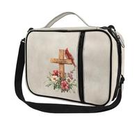 Ceudet Fundas para la Biblia para mujeres y hombres con bolsillos, bonita funda de la Biblia Diversebee con correa, Estampado de cruz de urraca, Talla única