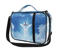 Ceudet Fundas para la Biblia para mujeres y hombres con bolsillos, bonita funda de la Biblia Diversebee con correa, Estampado de cruz de la paz de paloma, Talla única