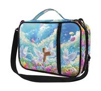 Ceudet Fundas para la Biblia para mujeres y hombres con bolsillos, bonita funda de la Biblia Diversebee con correa, Estampado de cruz bajo cielo azul, Talla única