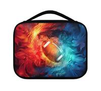 Ceudet Fundas para la Biblia para mujeres y hombres, funda resistente para la Biblia, bolsa grande con cremallera, Fire Football-rojo y azul, Talla única