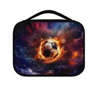 Ceudet Fundas para la Biblia para mujeres y hombres, funda resistente para la Biblia, bolsa grande con cremallera, Galaxy Fire Soccer-rojo y azul, Talla única