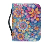 Ceudet Fundas para libros para Biblias para mujer, bolsa grande para la Biblia, Flores de color, L