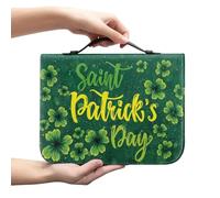 Ceudet Green Leaves - Funda para la Biblia para mujer, para el día de San Patricio, bolsa de transporte de la Biblia con marcapáginas, bolsa de iglesia, protector de la Biblia para mujeres y hombres,