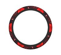 Ceudet Magic Dragon Under The Moon (2) Funda elástica para volante de microfibra suave al tacto, protector de volante para mujeres y hombres (15 pulgadas)
