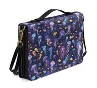 Ceudet Novedosas bolsas de Biblia para mujeres y niñas, de piel sintética, con correa y asa, marcapáginas, bolsa de iglesia, Medusa de dibujos animados, M