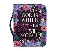 Ceudet Sunflower Fall - Funda de transporte de la Biblia para mujer, multiusos, protector de Biblia, ligero, para mujer, tamaño grande, Flores con letras de dioses, 2XL