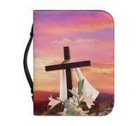 Ceudet The Ais My Strength and My, funda para la Biblia con patrón floral, de piel sintética, con asa y cremallera, bolsa de la Biblia para mujer, para estudio de la Biblia, al aire libre, viaje