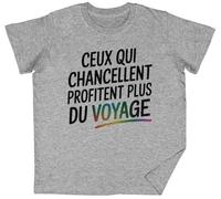 Ceux Qui Chancellent Profitent Plus Du Voyage Grey Kids Unisex T-Shirt tee