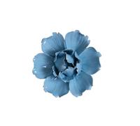 CEUYGT Flores decorativas de porcelana hechas a mano en 3D para colgar en la pared, decoración para sala de estar, dormitorio, peonía azul 2.75 (pequeño)