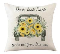 CEVAN Lino Funda Almohada Fresca Fundas Almohada Sofa Flor Funda Almohada Colores Funda Almohada Matrimonio Amarillo Fundas para Cojines 40x40cm, 1Pcs