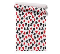 CEVAN Papel Pintado Removible Revestimiento Pared Exterior Palilleria PVC Póker Modern Individuality Individualidad Moderna Papel Para Armarios Estantes Cocina 45x500cm