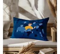 CEVAN Rectangular Funda Almohada Estampada Fundas De Almohada Vintage Seda Personajes De Dibujos Animados, Funda Almohadas Sofa Funda De Almohada Decorativa 30x50cm