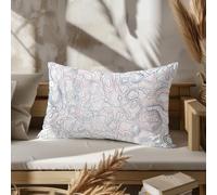 CEVAN Rectangular Funda Cojín India Funda De Almohada Cremallera Seda Arte Lineal Geométrico, Funda Cojín Pelo Largo Fundas Almohada Colores Personalización Privada 30x50cm