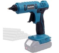 Cevhzoe Pistola de pegamento inalámbrica para manualidades, pistola de pegamento caliente de tamaño completo para batería de iones de litio Makita de 18 V con 20 barras de pegamento de 0.43 pulgadas y