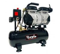 CEVIK PRO CA-CS6 - Compresor Aire Silencioso - 59 dB - 6L - 3/4HP - Máx 8 Bar - 106 l/min - Sin Aceite - Dos Cilindros - Compacto y Portátil - Compresor de Pintura y Neumática