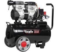 CEVIK PRO - CA-PRO25SILENC - Compresor de Aire Silencioso - 59 dB - Capacidad de 25 L - Motor de 1.5HP - Presión Máx 8 Bar - Caudal de 150 l/min - Sin Aceite - Sin Mantenimiento - Compacto y Portátil