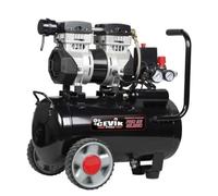 CEVIK PRO - CA-PRO25SILENC - Compresor de Aire Silencioso - 59 dB - Capacidad de 25 L - Motor de 1.5HP - Presión Máx 8 Bar - Caudal de 150 l/min - Sin Aceite - Sin Mantenimiento - Compacto y Portátil