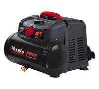 CEVIK PRO - CA-PRO7N - Compresor de Aire Monoblock - 75 dB - Capacidad 6 L - Motor de 1.5HP - Presión Máx 8 Bar - Caudal 160 l/min - Sin Aceite - Sin Mantenimiento - Ruedas Transporte - Asa Ergonómica