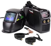 CEVIK PRO - CE-BLACK200PLUS - Pack Soldador Inverter MMA y Máscara de Soldadura - 20-200 Amp - Transitores IGBT - Conector DINSE50 - Electrodos hasta 4 mm - Display Digital - Conectable a Generador