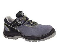 CEVIK PRO - Zapatos de Seguridad Talla 39 - Piel Serraje Gris - Plantilla Extraíble - Forro Antibacteriano - Suela Antiperforación - Calzado Cómodo y Transpirable para Uso Profesional