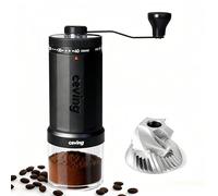 CEVING primer molinillo manual de gran capacidad 60g, 40 ajustes, negro