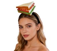 Ceweao Diadema para sándwich - simulación de un sándwiches de pan como diadema cómoda, accesorio fotográfico, tocado de cosplay | Para fiestas temáticas, actuaciones en escenarios, fiestas de