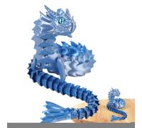 Ceweao Juguete inquieto impreso en 3D, con articulaciones flexibles, dragón móvil impreso en 3D, flexible, para amigos, familia y niñas