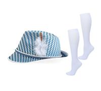 Ceweao Sombrero Alpino,Divertido Set de Gorros de Tela No Tejida - Divertido sombrero fedora disfraz alemán - para Mujeres Hombres Niños Adolescentes Carnaval Cosplay Eventos