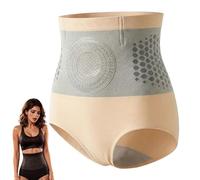 CEWIFO Pauraju - Pantalones cortos termogénicos para quemar grasa, 4 en 1, pantalones cortos para quemar grasa, cintura alta y control de abdomen para mujer, beige, XL