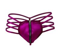 CEWIFO Ropa interior para hombre con encanto cómodo con cremallera de color sólido Ropa para aventuras seductoras noches emocionantes, Rosa intenso., M