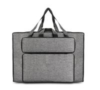 CEWROM Bolsa de dibujo A3 impermeable para dibujo y bocetos - Porfolio portátil para niños y artistas - Bolsa para dibujar, carpeta de artista, gris, 52 x 36 x 7 cm, Organizador de bolsillo