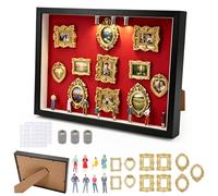 CEWROM Caja de silueta de museo para manualidades, pequeños marcos de museo con figuras de luces, celebra tus recuerdos únicos con estilo, marco creativo para aniversario, decoración del hogar (negro