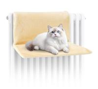 CEWROM Cama para gatos para calefacción, tumbona calefactora para gatos, tumbona térmica con funda de felpa, tumbona para gatos, balcón, cama para el borde de la cama, capacidad de carga máxima: 12 kg