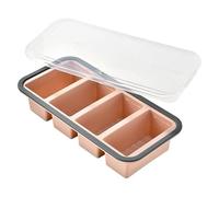 CEWROM Contenedores de silicona para congelar sopas, 2 unidades, 250 ml, molde de silicona con tapa, molde grande para cubitos de hielo, recipientes apilables de silicona para sopa, salsa cubitos de