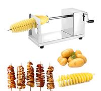 CEWROM Cortador en espiral de patatas, espiral manual, cortador de patatas, torcedor, máquina de cortar frutas, cortadora de frutas, con manivela para patatas, pepinos, zanahorias, frutas, verduras