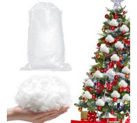 CEWROM Decoración navideña de nieve artificial, algodón, decoración navideña, 300 g, suave y esponjosa, algodón de nieve artificial, decoración de interior para árbol de Navidad, decoración del hogar