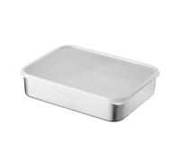 CEWROM Fuente de acero inoxidable con rejilla de goteo y asas de protección contra el calor, accesorios para freidoras de aire caliente, apto para Airfyer Ninja, Cosori, Philips, etc. Sin BPA, inodoro