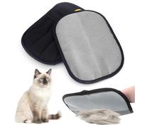 CEWROM Guantes magnéticos de piel reutilizables, 2 unidades, guantes de depilación de animales para gatos y perros, tecnología electroestática bidireccional, antideslizante de cinco dedos