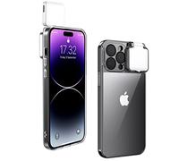 CEXHG Funda con luz LED para selfie para iPhone 14 Pro Max, funda recargable para iPhone para selfie/transmisión en vivo/maquillaje/Tiktok/YouTube/Fotografía transparente