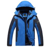 Cexiakong Chaqueta de invierno para hombre, chaqueta funcional larga, forrada de invierno, resistente al viento, chaqueta de snowboard, chaqueta de senderismo, transpirable, resistente al agua, para
