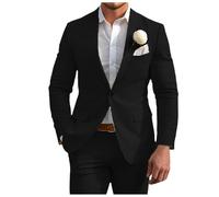 Cexiakong Chaqueta de traje para hombre Sakko Deportiva Ocio Blazer Regular Fit Hombres Traje Talla Grande Hombre Negocios Casual Trajes Europeos y Americanos Slim Blazer Pequeño, Z3 Negro 3, 4XL