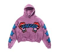 Cexiakong Hoodie Herren Halloween Sweatshirt Regular Hoodie Causal bequem atmungsaktiv Hoody Hoody Loose Fit Freizeithirt Halloween Party Kostüme Streetmode Tops Übergangsjacke, S púrpura, XXL
