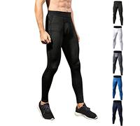 Cexiakong Leggings deportivos para hombre, paquete de 2 unidades, pantalones largos de compresión, para fitness, gimnasio, correr, largos, térmicos, pantalones funcionales, calzoncillos para el tiempo