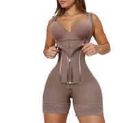 Cexiakong Shapewear para mujer, monocolor, corsé con cremallera, cintura alta, control abdominal, elevador de glúteos, entrenador de cintura, bodysuit, morado, 3XL