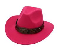 Cexiakong Sombrero de vaquero unisex con cráneo de ganado, decoración, sombrero de vaquero vintage, estilo occidental, sombrero de jazz, ligero, sombrero de occidente, ala ancha, gorra de fiesta